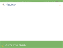 Tablet Screenshot of casanaturahotel.com